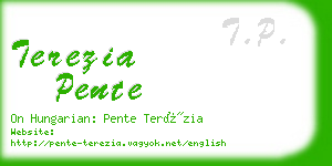 terezia pente business card